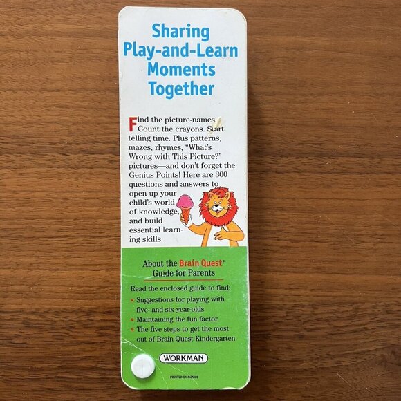 Brain Quest Learning Kindergarten Ages 5-6 Quiz Deck #2 VTG Revised 3rd Ed 2005 - Picture 7 of 9